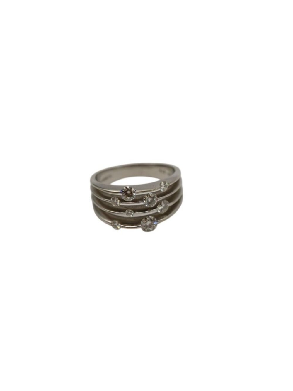 GTR 14KT & Moissanite Wide Multi-Band Ring Luxury